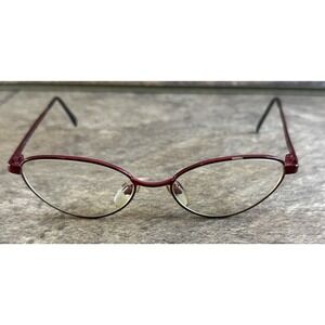 Valentino V452 1286 Red Metal Eyeglasses Frames 52-16-135mm Italy G2